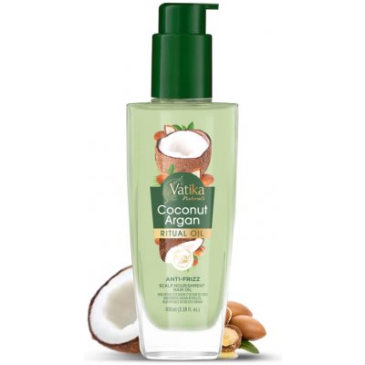 Dabur Vatika Naturals Kokosovo - argánový rituální vlasový olej 100 ml – Hledejceny.cz