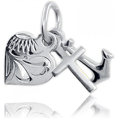 Soliter Přívěsek láska víra naděje z bílého zlata 242 001 00077 07 – Zboží Mobilmania