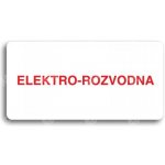 ACCEPT Piktogram ELEKTRO-ROZVODNA - bílá tabulka - barevný tisk bez rámečku – Sleviste.cz