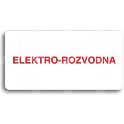 ACCEPT Piktogram ELEKTRO-ROZVODNA - bílá tabulka - barevný tisk bez rámečku – Sleviste.cz