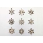 MAJADESIGN Dřevěné vánoční ozdoby sada FLAKE 9 ks Velikost ozdoby: 8 cm – Hledejceny.cz