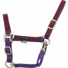 Ohlávky a vodítka pro koně Umbria Ohlávka nylonová Colored Parts Equitazione purple/burgundy