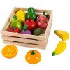 Příslušenství k dětským kuchyňkám Eco Toys dřevěné ovoce na krájení v boxů 10 kusů