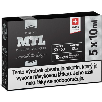 JustVape nikotinový booster MTL VG50/PG50 18mg 5x10ml – Zboží Mobilmania