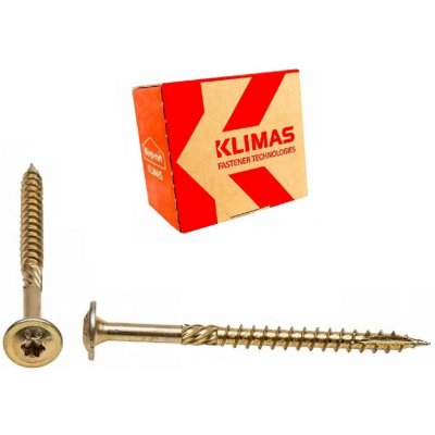 KLIMAS Wkret-met WKCP Ø6 mm TX-30 konstrukční vrut do dřeva s talířovou hlavou 80 mm - 100 ks – Zboží Mobilmania