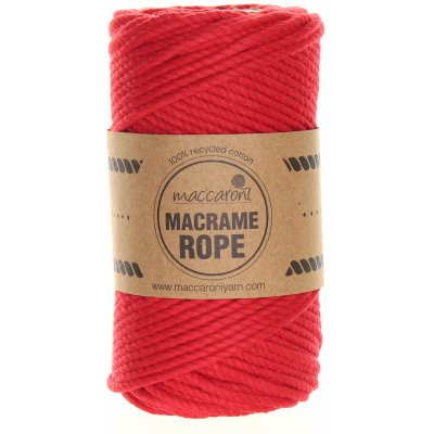Maccaroni Rope 4 mm červená 501 – Zboží Dáma