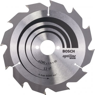 Bosch Accessories Pilový kotouč Optiline Wood 190 x 30 x 2,6 mm, 48 2608640617 – Hledejceny.cz