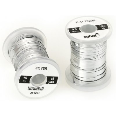 Sybai Plochá Lametka Flat Tinsel Silver 0,8 mm – Sleviste.cz