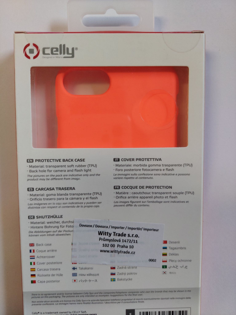 Pouzdro Celly Shock iPhone 7/8, oranžová