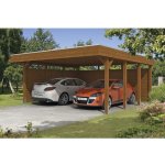 SKAN HOLZ Přístřešek na auto Friesland dvojitý 557 x 555 cm ořech – HobbyKompas.cz