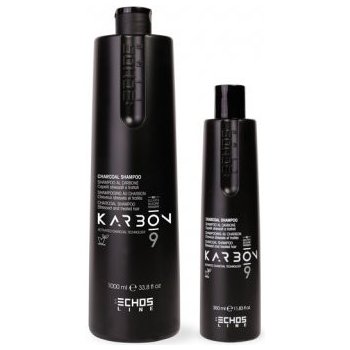 Echosline Karbon 9 šampon s aktivním uhlím na namáhané vlasy 1000 ml