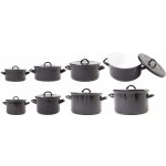 Olymp Sada smaltovaného nádobí BERYL černý 8 ks – Zboží Dáma