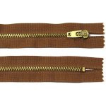 WICO Kovový zip no.3 nerozepínací 14cm světle hnědý (zlaté zoubky) – Hledejceny.cz