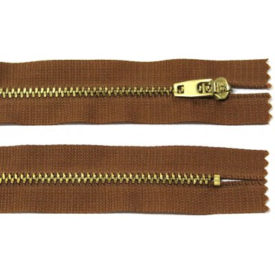 WICO Kovový zip no.3 nerozepínací 14cm světle hnědý (zlaté zoubky) – Hledejceny.cz