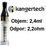 Kangertech CC/T2 Clearomizer 2,2ohm černý 2,4ml – Sleviste.cz