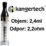 Kangertech CC/T2 Clearomizer 2,2ohm černý 2,4ml – Zboží Dáma