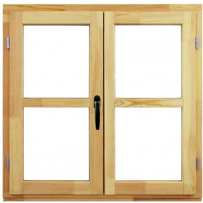 TREND Dřevěné okno O2, L, 900 x 900 mm, dvojsklo, levé, borovice – Hledejceny.cz