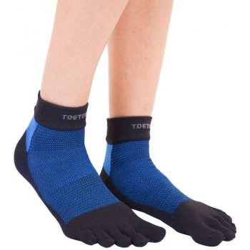 ToeToe LINER kotníkové běžecké prstové ponožky černá / modrá