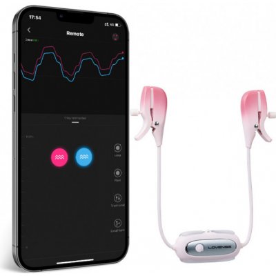 Lovense Gemini App Controlled Vibrating Nipple Clamps vibrační svorky na bradavky ovládané aplikací ve smartphonu – Zboží Mobilmania