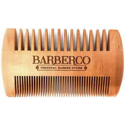 BARBERCO Dřevěný dvoustranný hřeben pro úpravu knírků a vousů - 9,8cm – Hledejceny.cz