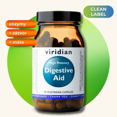 Viridian High potency digestive aid 90 kapslí