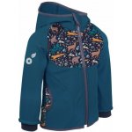 Unuo dětská softshellová bunda s fleecem noční zvířátka kobaltová – Zboží Mobilmania