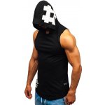 Bolf 1285 pánské tílko s potiskem a kapucí černé – Sleviste.cz