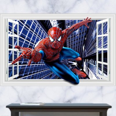 Živá Zeď samolepka Spiderman superhrdina 90 x 60 cm