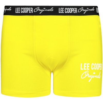 Lee Cooper pánské boxerky Printed žlutá – Zboží Mobilmania
