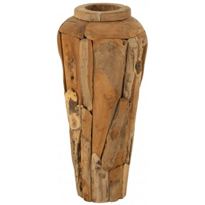 Dřevěná váza Teakwood z přírodního teakového dřeva – 40*40*92 cm - J-Line by Jolipa – Hledejceny.cz