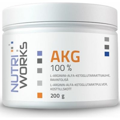 NutriWorks AKG 100% L-arginin-alfa-ketoglutarát 200 g – Hledejceny.cz