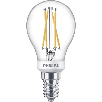 Philips Lighting 871951432439800 LED EEK2021 D A G E14 kapkový tvar 3.4 W = 40 W teplá bílá – Zboží Mobilmania