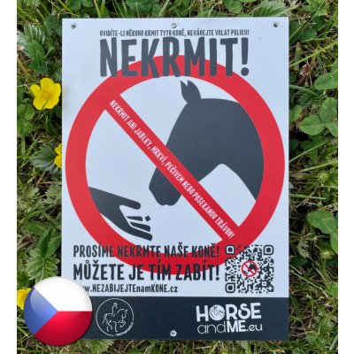HORSEandME.eu Cedulka do výběhu NEKRMIT! CZ - plast – Zbozi.Blesk.cz
