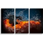 Sablio Obraz - 3-dílný Ohnivá kytara - 120x80 cm – Hledejceny.cz