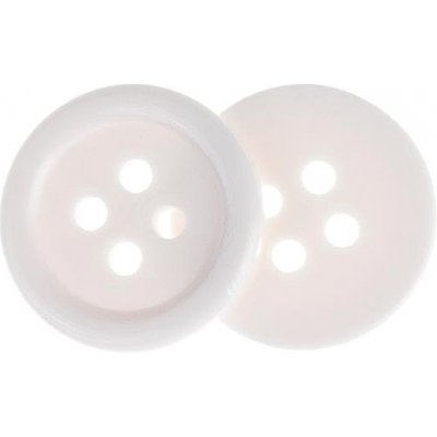 Knoflíky Žirovnice Knoflík 1,8 cm bílý s okrajem 4 dírky, 349891C, sada 6 ks – Zboží Dáma Knoflíky Žirovnice Knoflík 1,8 cm bílý s okrajem 4 dírky, 349891C, sada 6 ks – Zboží Dáma