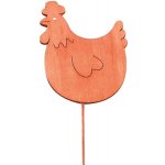 Dřevěná slepička 8 cm oranžová + drátek – Hledejceny.cz