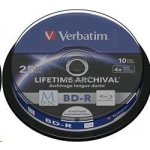 Verbatim BD-R 25GB 4x, M-Disc, printable, spindle, 10ks (43825) – Zboží Mobilmania