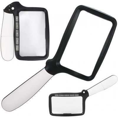 Verk 09151 Čtecí lupa skládací 5LED, 3x – Sleviste.cz