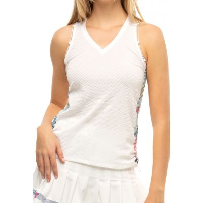 Lucky in Love City Graffiti Back Me Up Tank Women white