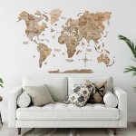Enjoy the Wood 3D nástěnná dřevěná mapa World Map Terra Prime M – Zboží Dáma