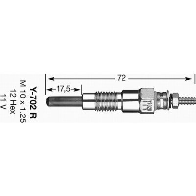 Žhavící svíčka NGK Y-702R | Zboží Auto