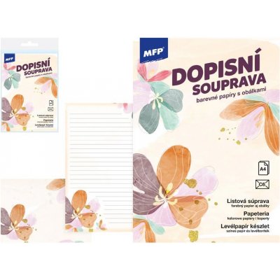 MFP Paper Dopisní papír barevný LUX 5+10 (Květy) – Zboží Živě