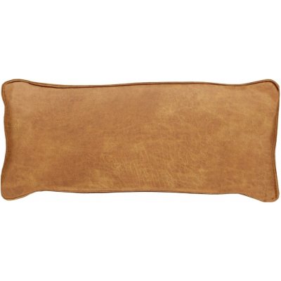 Wood Hnědý kožený polštář Bearny 30x70 – Zbozi.Blesk.cz