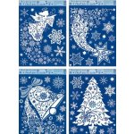 Anděl Okenní fólie vánoční s glitry kometa 38 x 30 cm – Hledejceny.cz