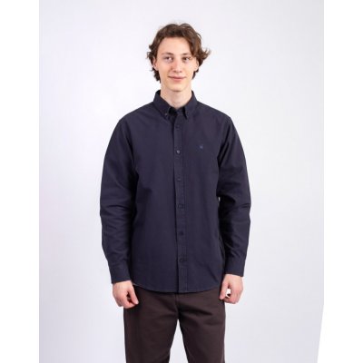Carhartt WIP košile dlouhý rukáv Bolton dark navy – Zboží Dáma