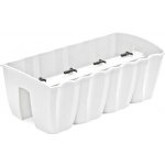 Nohel Garden Truhlík CROWN na zábradlí plastový bílý 58x28 cm – Zboží Mobilmania