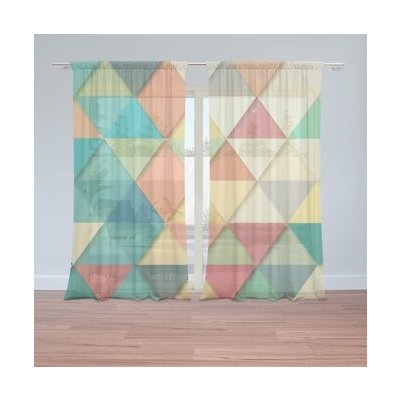 Sablio Záclony Trojúhelníky: 2ks 150x250cm – Hledejceny.cz