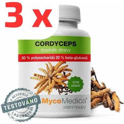 MycoMedica Cordyceps 50% polysacharidů 3 x 90 kapslí – Hledejceny.cz