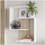 MIRJAN 24 Nástěnná police MORIKO 85x65 cm bílá/dub sonoma MJ0056 – Hledejceny.cz