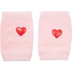 New Baby Dětské nákoleníky s ABS I Love Mum and Dad růžové – Zboží Mobilmania